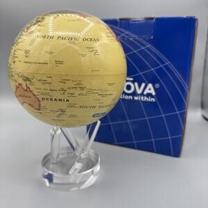 MOVA Globe Earth 4.5" Diameter Antique Beige Acrylic Base For Parts READ